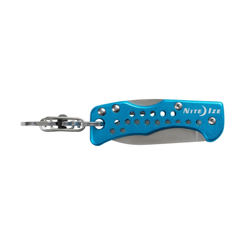 Nite Ize DoohicKey Key Chain Knife - Keychain with Folding Pocket Knife for Keychains - Pocket & Folding Knife on Carabiner for Keys - Hiking & Camping Accessories - Blue - Image 4